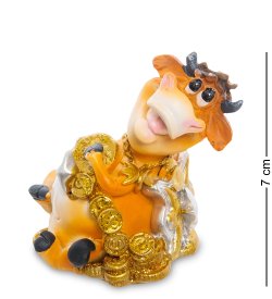 Статуэтка Символ 2021 года - Бык с монетами Рыбы