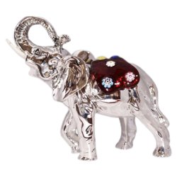 Статуэтка Слоник с красной накидкой, Размер 8х8 см