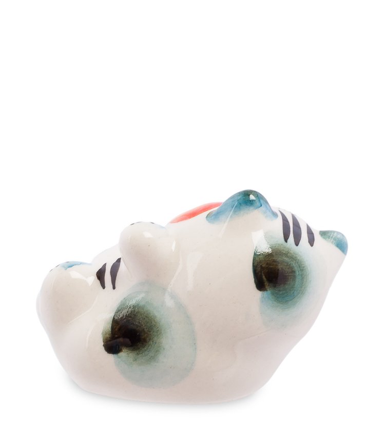 Фигурка Кот Дурак Цветная гжель ГЛ-374, фотография со спины