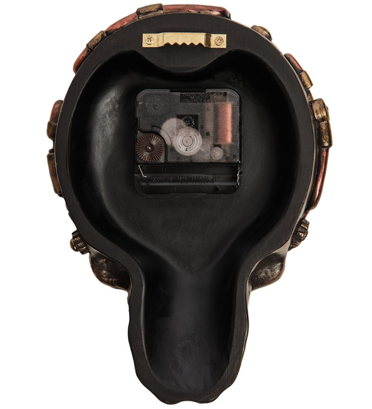 Часы настенные в стиле Стимпанк Череп Veronese WS-1066, фотография с обратной стороны