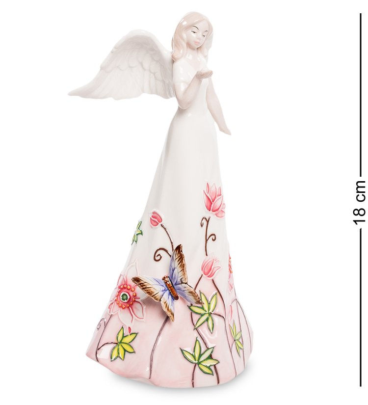 Статуэтка из фарфора Девушка ангел с бабочкой Pavone JP-764 /8