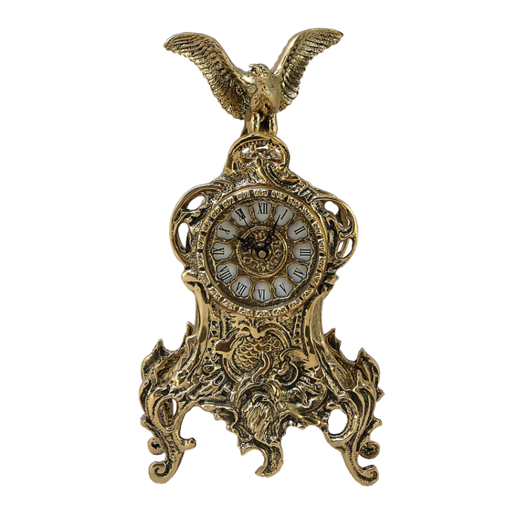 Каминные часы Ласу Агила, золотые Bello De Bronze BP-27103-D