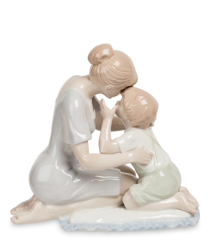 Статуэтка из фарфора Мать с сыном Pavone JP-15/37, фотография сбоку