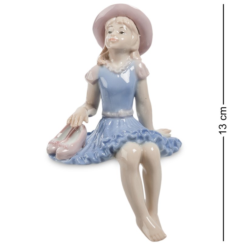 Статуэтка из фарфора на край полки Босоногая Девочка Pavone JP-49/ 3