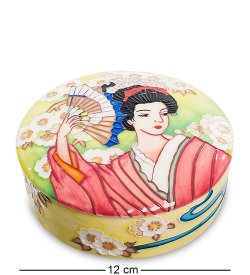 Шкатулка из фарфора Гейша
