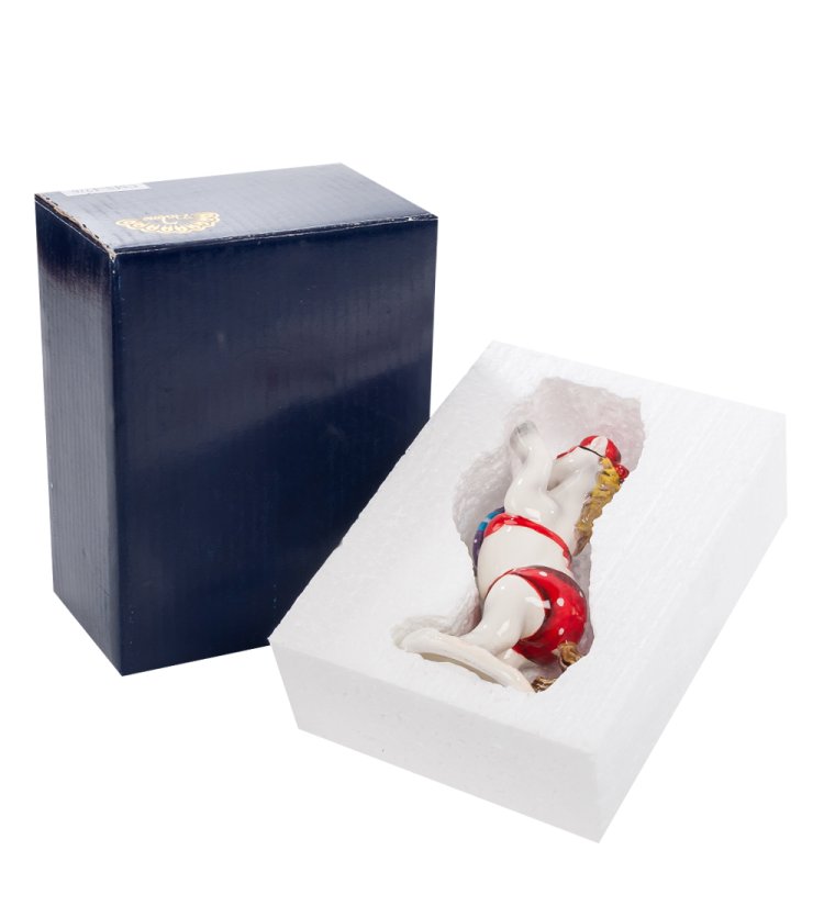 Статуэтка из керамики Лошадь Бикини-Пати Pavone CMS-47/ 6, фотография в упаковке