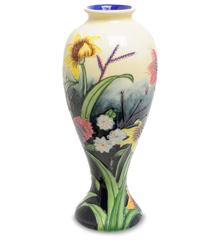 Настольная Ваза для цветов из фарфора с Подсолнухами Pavone JP-95/ 9, фотография с обратной стороны