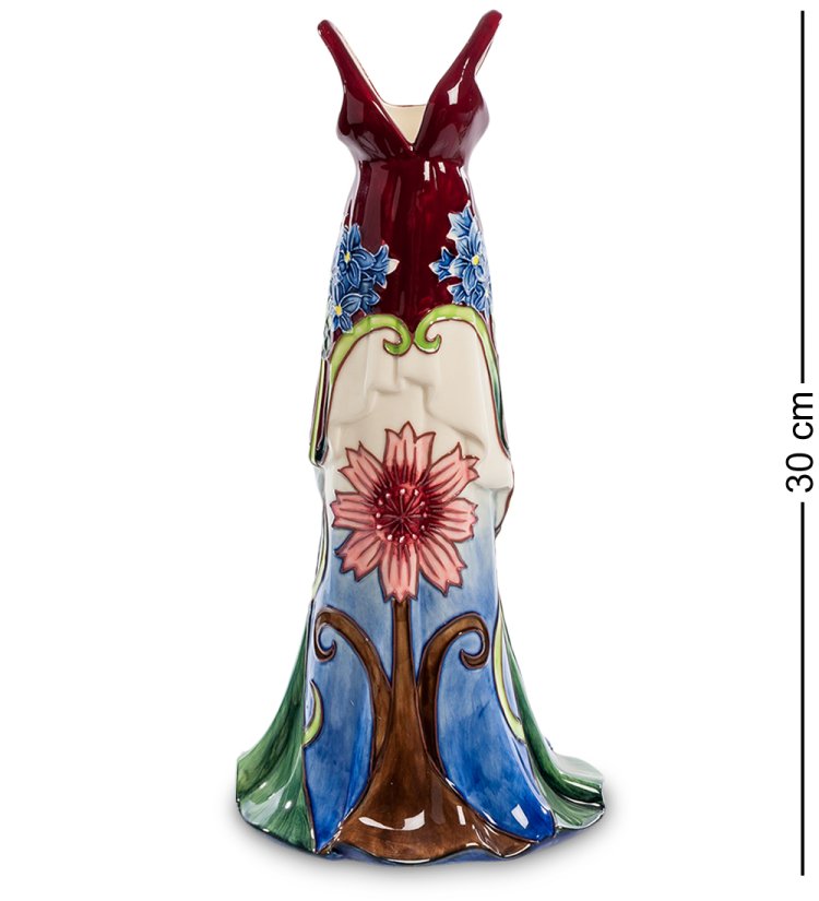 Ваза для цветов из фарфора в форме Платья Клавдия Pavone JP-157/ 1
