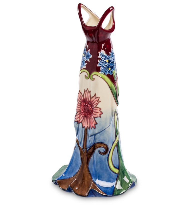 Ваза для цветов из фарфора в форме Платья Клавдия Pavone JP-157/ 1, фотография с обратной стороны