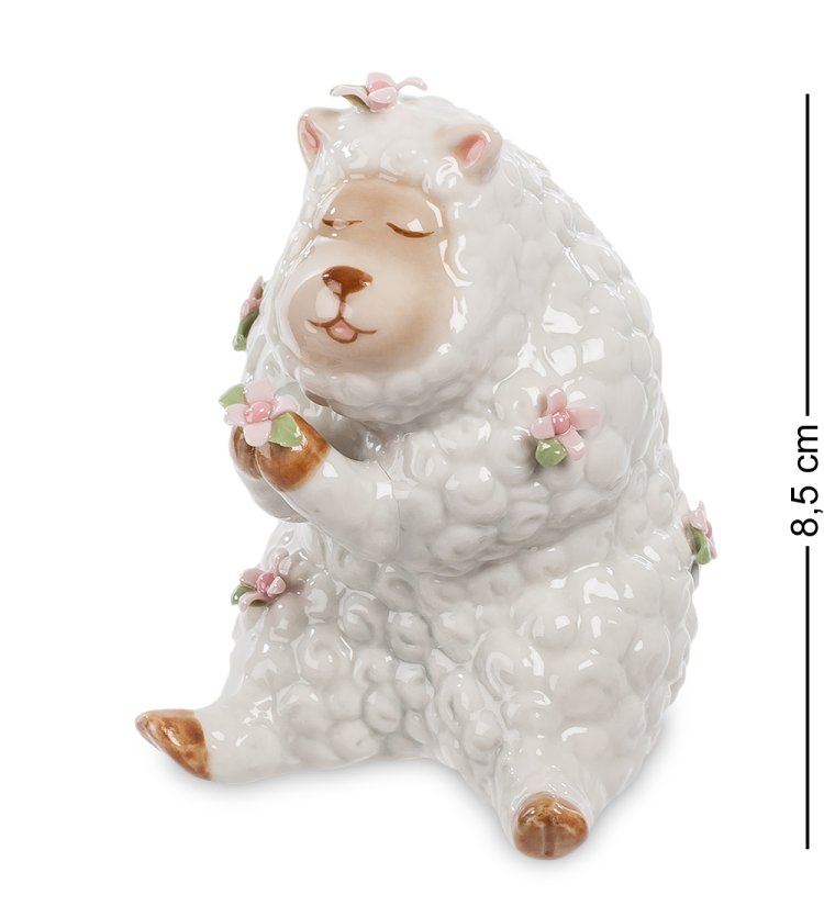 Фигурка из керамики Овечка с цветами Pavone CMS-49/ 6