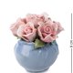 Статуэтка из керамики розы в голубой вазе Pavone CMS-33/28