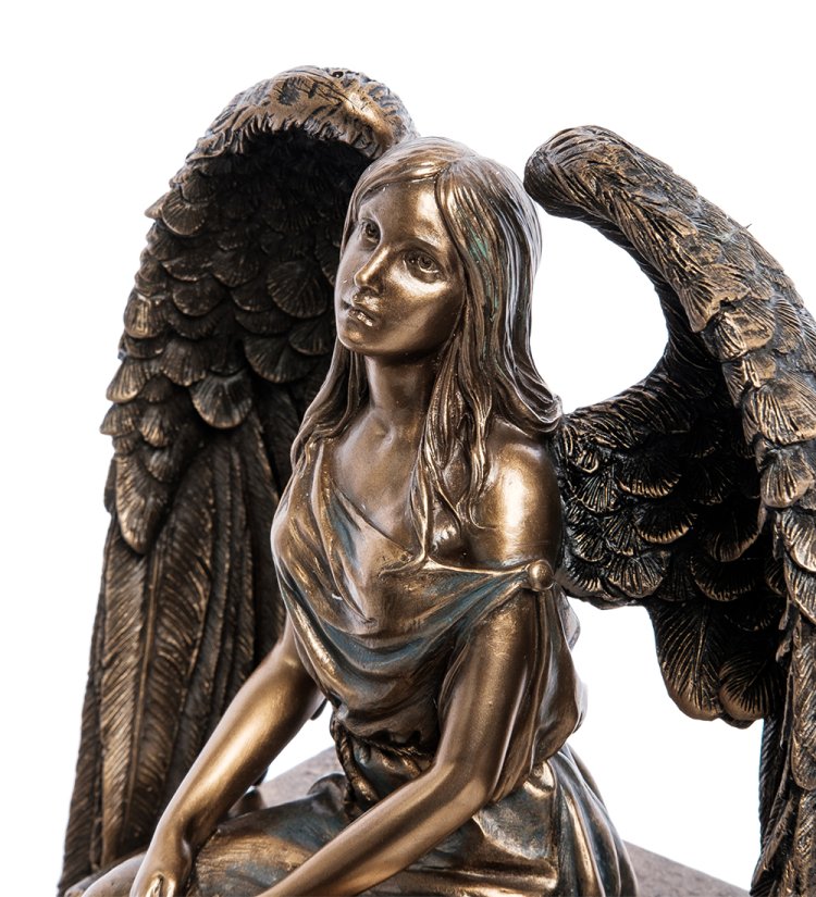 Статуэтка Ангел с розами Veronese WS-946, портретный вид