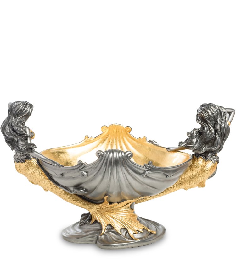 Ваза Ракушка с Русалками Veronese WS-45, вид профиль