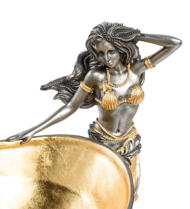 Ваза Ракушка с Русалками Veronese WS-45, портретный вид русалка №1