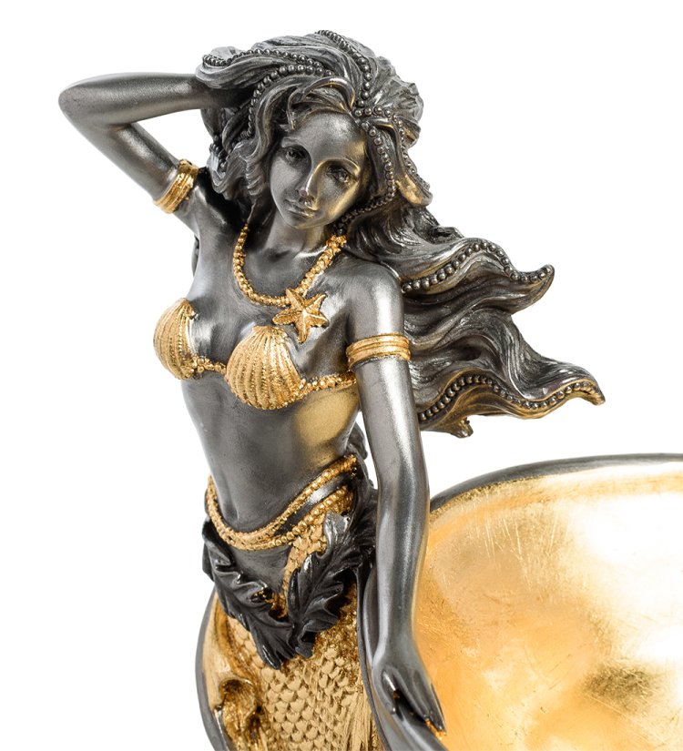 Ваза Ракушка с Русалками Veronese WS-45,портретный вид русалка №2