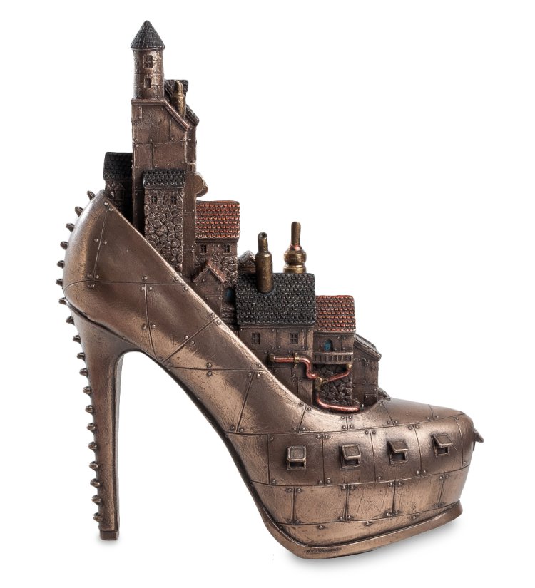 Статуэтка Стимпанк Стиль города Veronese WS-282, вид профиль
