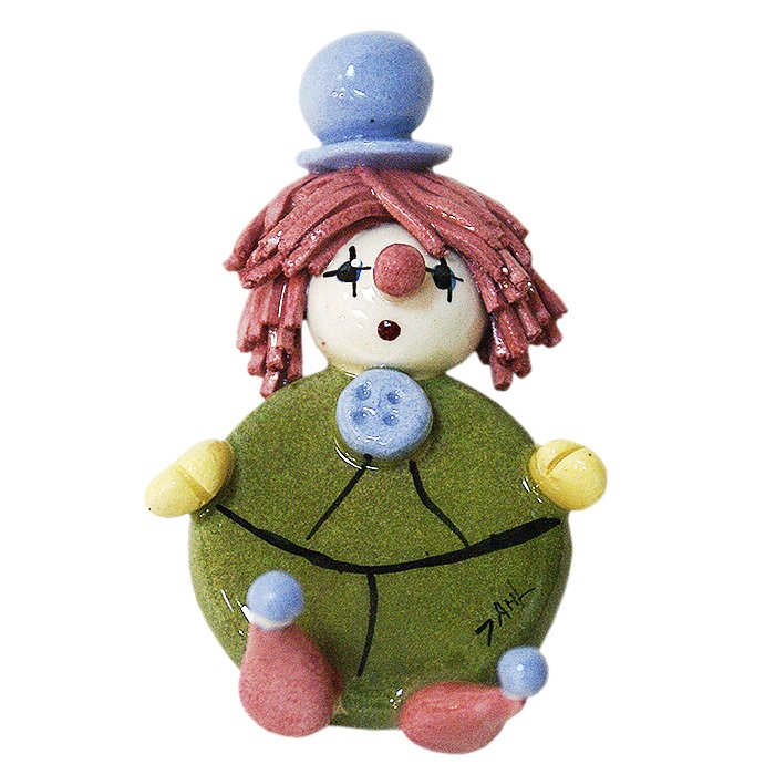 Магнит Клоун зелёный