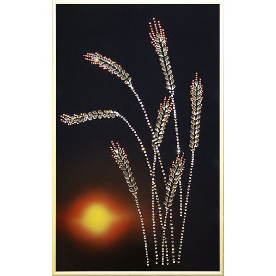Картина Колосья c кристаллами Swarovski
