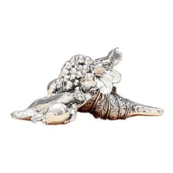 Статуэтка Декоративный рожок изобилия в серебряном декоре