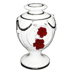 Ваза для цветов Платиновые детали красных роз