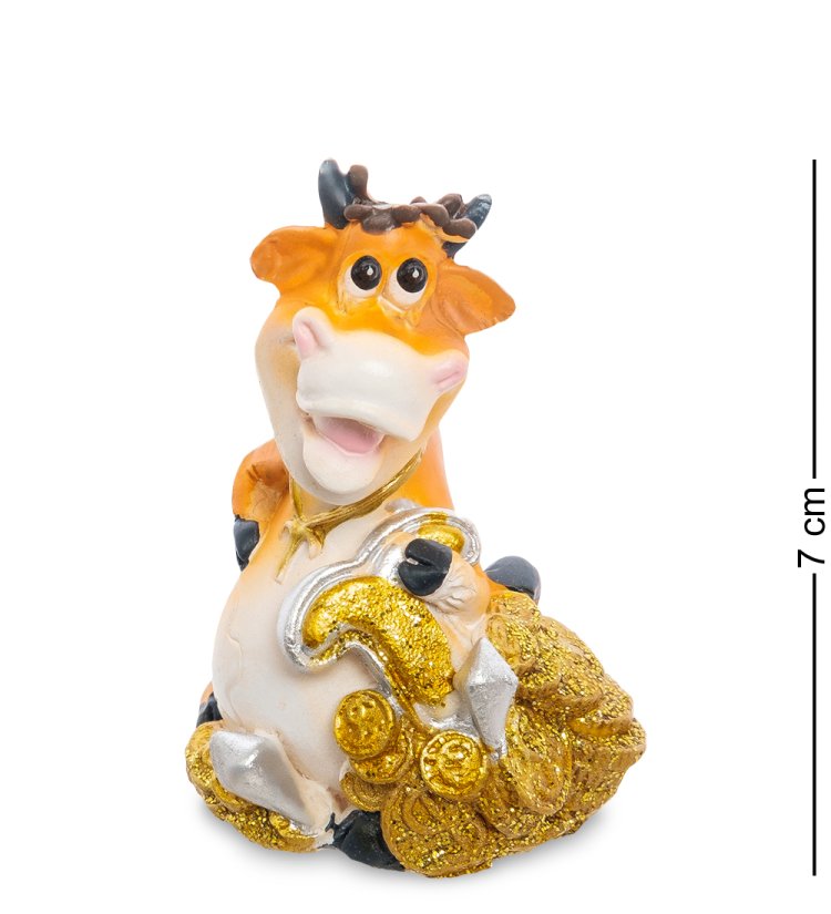 Статуэтка Символ 2021 года - Бык с монетами Овен AF-1018/ 4