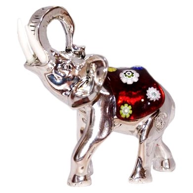 Статуэтка Слоник с красной накидкой, Размер 6х6 см