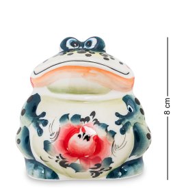 Фигурка Лягушка Квакша Цветная гжель