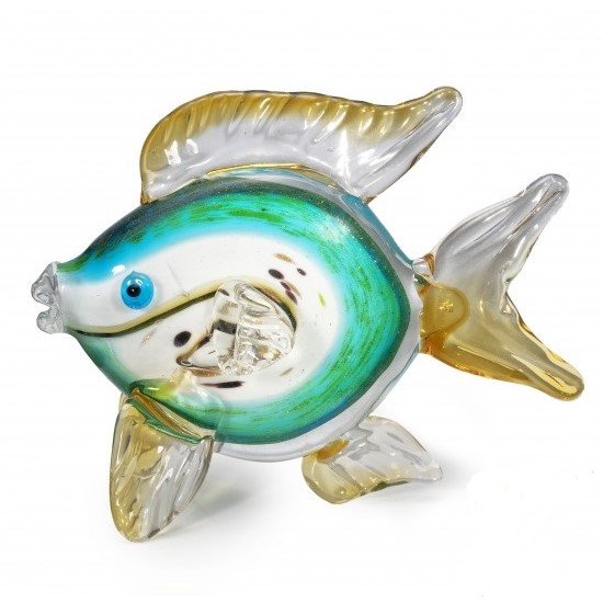 Статуэтка из Муранского стекла Рыбка с золотыми плавниками Mirho 17199