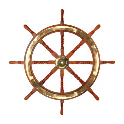 Штурвал корабля с декоративной вставкой, диаметр 90 см