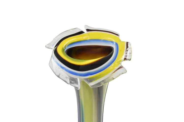 Ваза для цветов из муранского стекла Солнышко Mirho 28026, вид верхней части