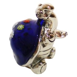 Скульптура Черепашка Синяя, Размер 4x6 см