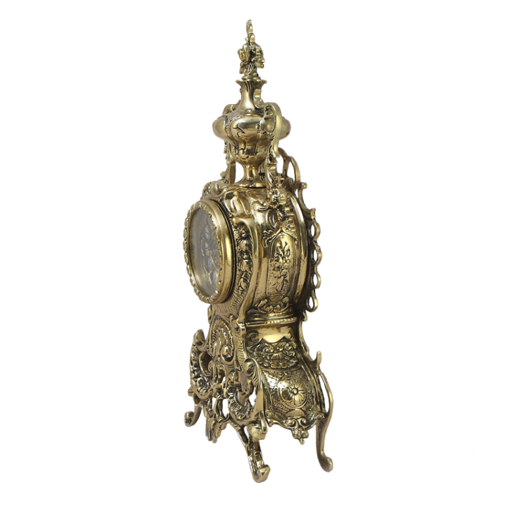 Каминные часы Секуло, золотые Bello De Bronze BP-27047-D, фотография сбоку