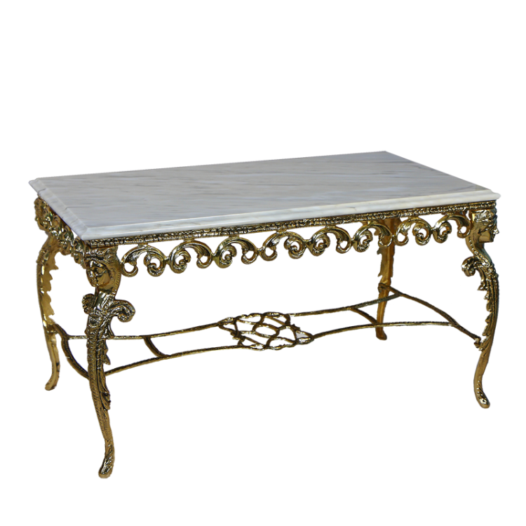 Столик из бронзы Ренессанс с мраморной столешницей Bello De Bronze BP-50211-D