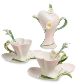 Кофейный набор на 2 персоны с чайником Каллы