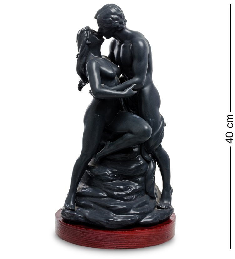 Статуэтка из фарфора Влюбленные, черное исполнение Pavone VS- 05