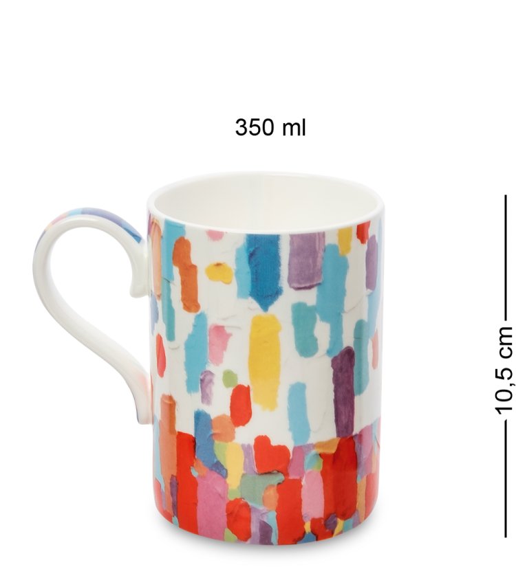 Кружка из фарфора Краски Pavone JK-307, оборотная сторона