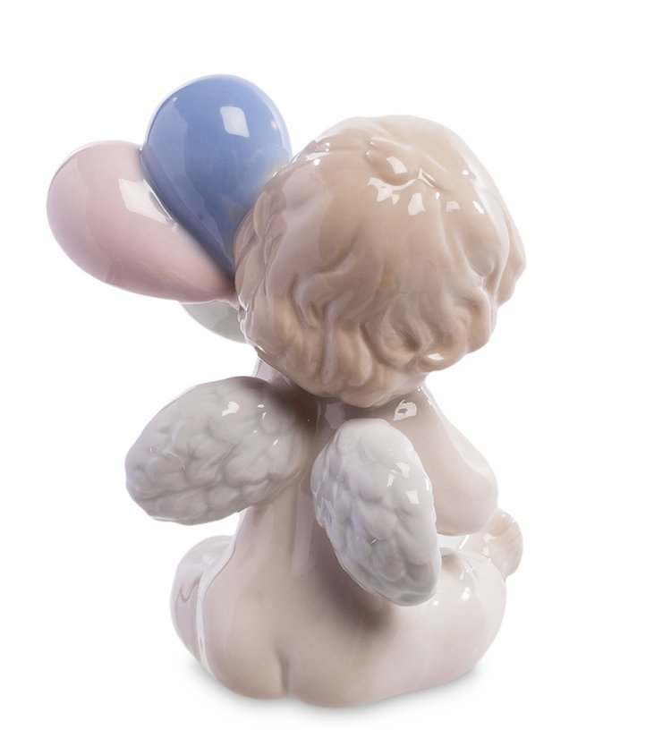 Фигурка из фарфора Ангелочек с воздушными шариками Pavone JP-34/ 3, фотография со спины