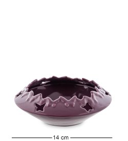 Подсвечник из фарфора Фиолетовые Бабочки