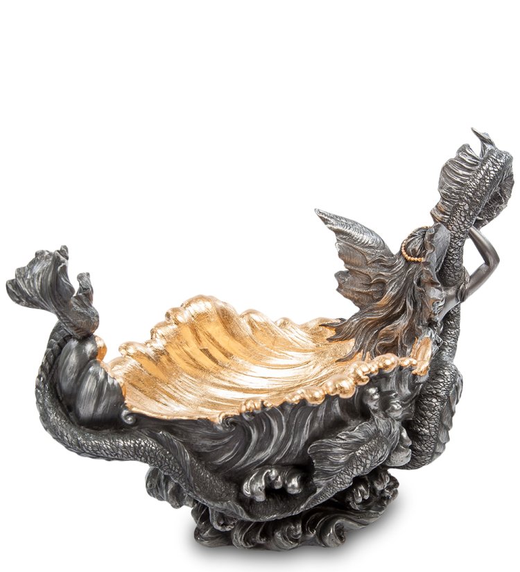 Ваза Ракушка с Русалкой Veronese WS-47, оборотная сторона