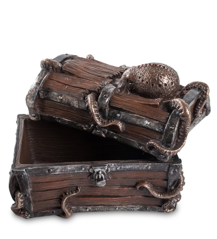 Шкатулка в стиле Стимпанк Осьминог и сундук Veronese WS-283, разборный вид