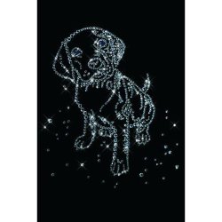 Картина Щенок c кристаллами Swarovski