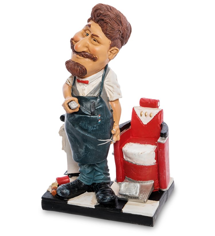 Статуэтка Парикмахер на работе The Comical World of Stratford RV-671, вид профиль