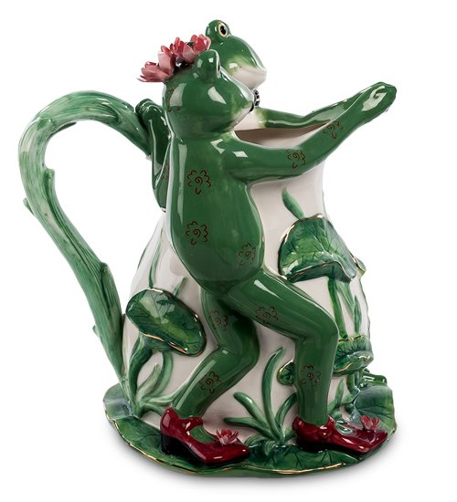 Кувшин из керамики Пара Лягушек Pavone CMS-02/10, оборотная сторона