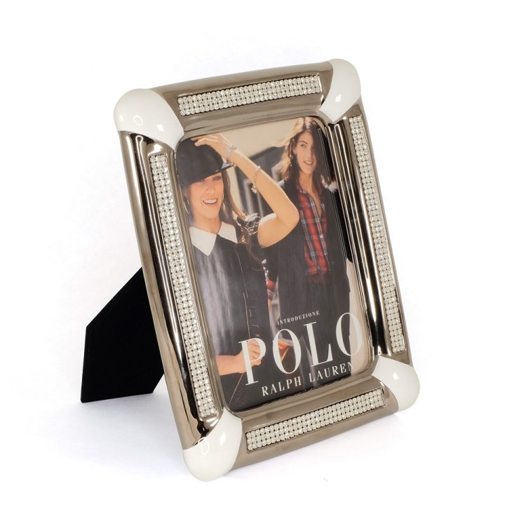 Платиновая фоторамка с кристаллами Swarovski, коллекция Dubai Migliore De Luxe 26857, фотография сбоку