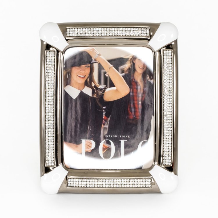 Платиновая фоторамка с кристаллами Swarovski, коллекция Dubai Migliore De Luxe 26857