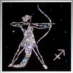 Картина Стрелец (девушка) c кристаллами Swarovski