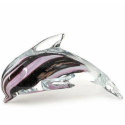 Статуэтка из Муранского стекла Дельфин Роза-неро