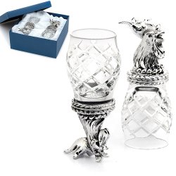 Водочный набор из 2-х рюмок Петух - 2017