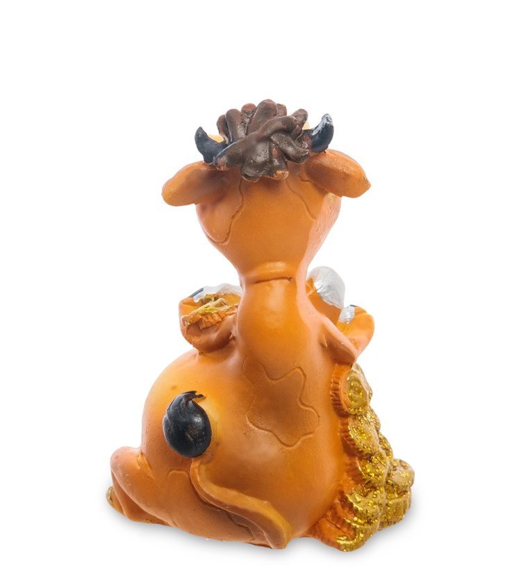 Статуэтка Символ 2021 года - Бык с монетами Телец AF-1018/ 5, фотография со спины