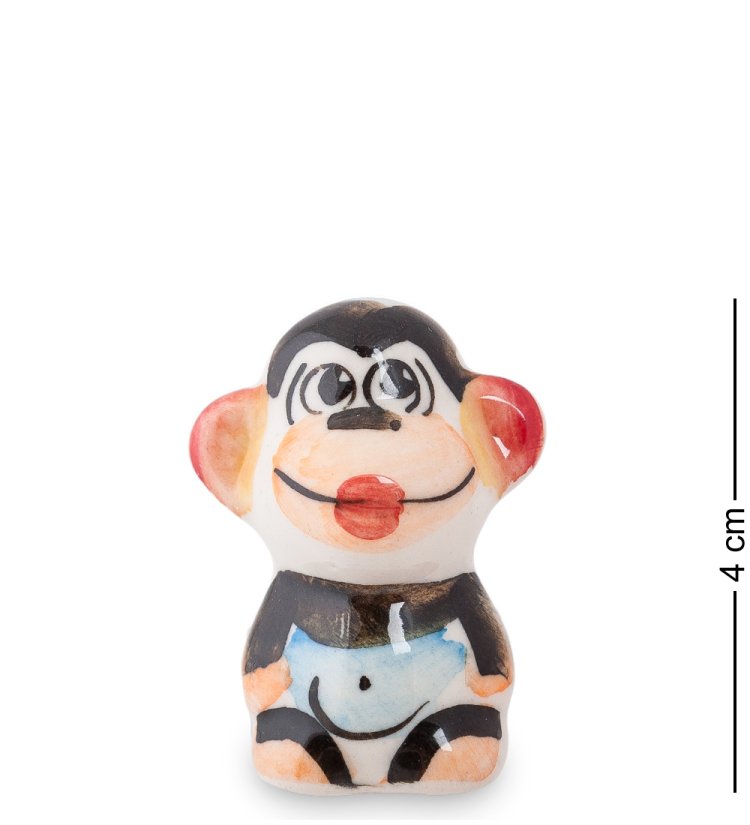 Фигурка Обезьянка Муся Цветная гжель ГЛ-323